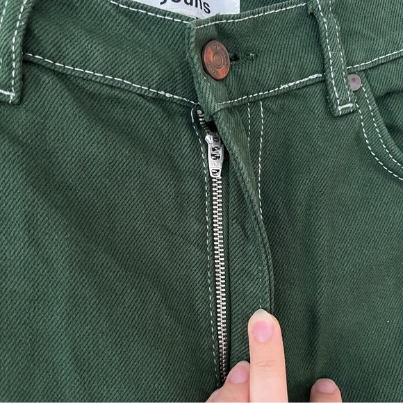 Green Cowboy High-rise straight-leg Reformation Jeans - Picture 2 of 8